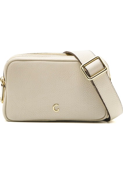 Mors Bej Hakiki Deri Kadın Çanta