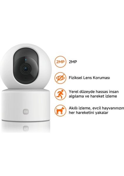 Smart Camera C201 Full Hd 1080P Akıllı Güvenlik Kamerası (Xiaomi Türkiye Garantili)