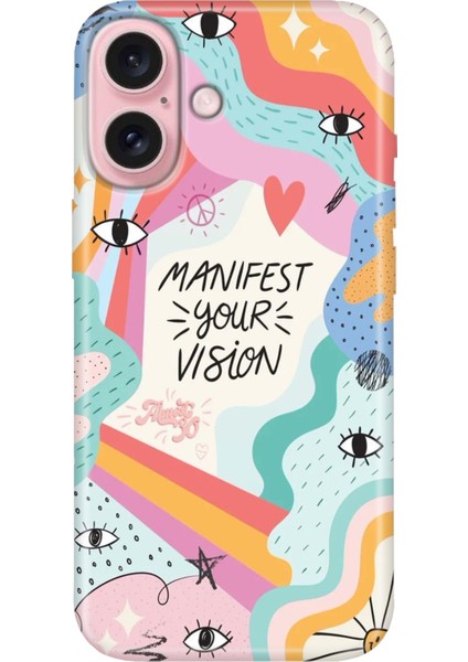 iPhone 17 Camera Productor Kılıf Renkli Silikon Baskılı Tpu Manifest Your Vision