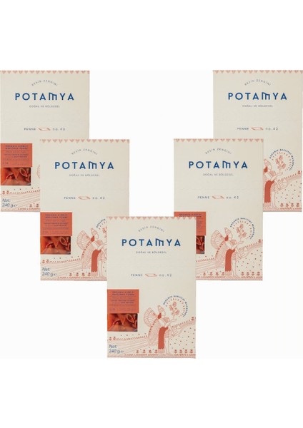 Organik Glutensiz Kırmzı Mercimek Penne X5