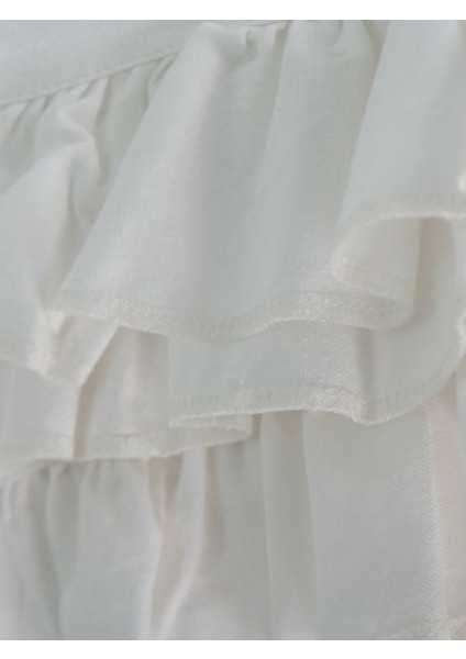 Buldan Pamuklu Keten Yuvarlak Fırfırlı Masa Örtüsü fiyatları