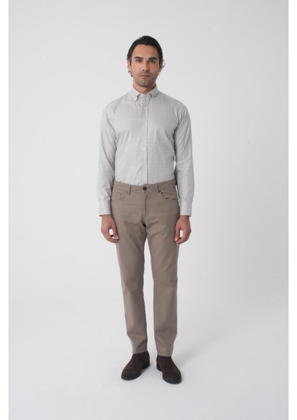 Erkek 5 Cepli Spor Pamuk Bej Pantolon PNS25K25208_D07