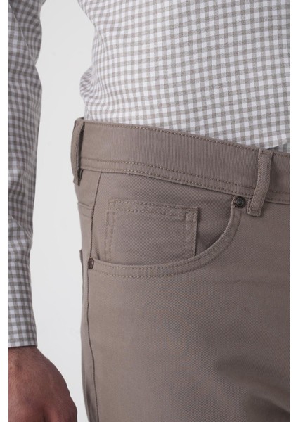 Erkek 5 Cepli Spor Pamuk Bej Pantolon PNS25K25208_D07 indirimleri