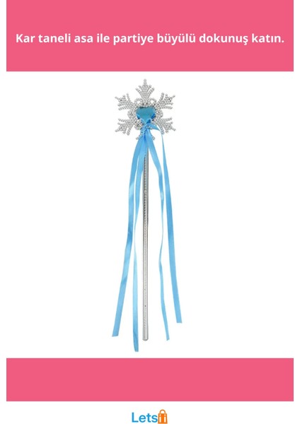 Mavi Kar Taneli Elsa 34 cm Büyüleyici Parti Asası fiyatları