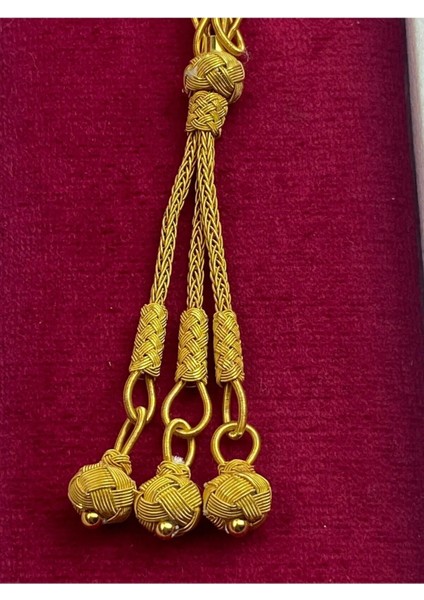 Trabzon El Işçiliği Kazaz Tesbih - Altın Kaplama, 1000 Ayar Gümüş, Doğal ve Zarif 42 Gram 22 cm modelleri