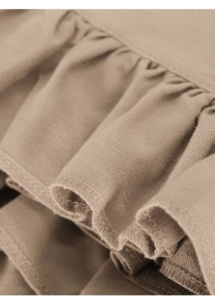 Buldan Pamuklu Keten Yuvarlak Fırfırlı Masa Örtüsü fiyatları