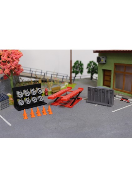 1:64 Ölçek Garaj Diroama Aksesur Seti 4 fiyatları