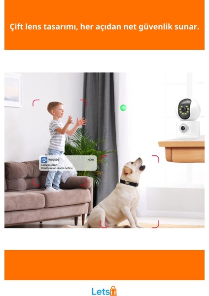 Çift Lensli Wi Fi Iç Mekan Güvenlik Kamerası fiyatları