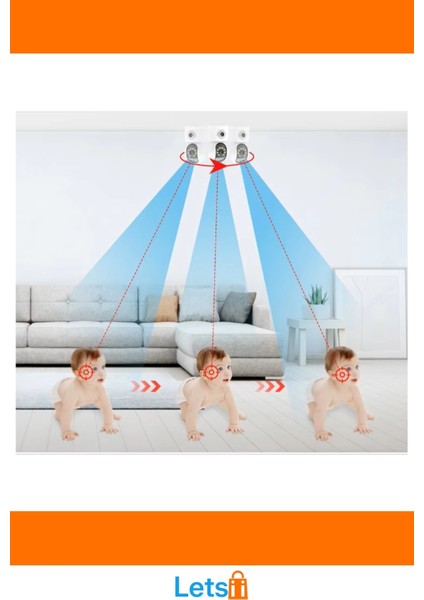 Çift Lensli Wi Fi Iç Mekan Güvenlik Kamerası modelleri