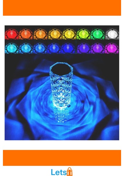 Kristal LED Kumandalı Dokunmatik Masa Lambası 21.5 cm fırsatları