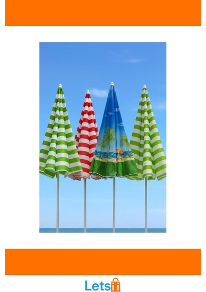 240 cm Büyük Boy Dayanıklı Plaj Şemsiyesi Geniş Gölge Alanı modelleri