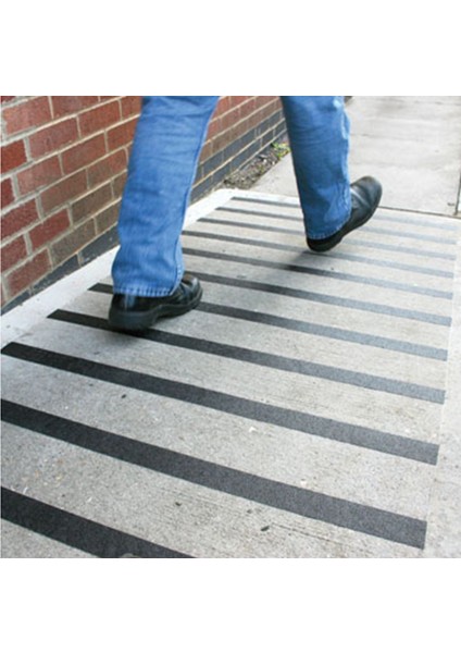 2.5 Cm X 10 Metre Merdiven Zemin Kaydırmaz Bant, Yapışkanlı Kaymaz Bant Siyah