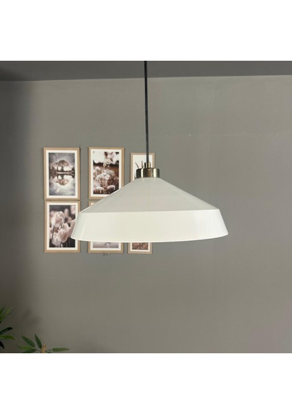 Lema Beyaz Tekli Avize Küçük Plafonyer Başlık Sarkıt Lamba Restoran Cafe Salon Avizeleri indirimleri