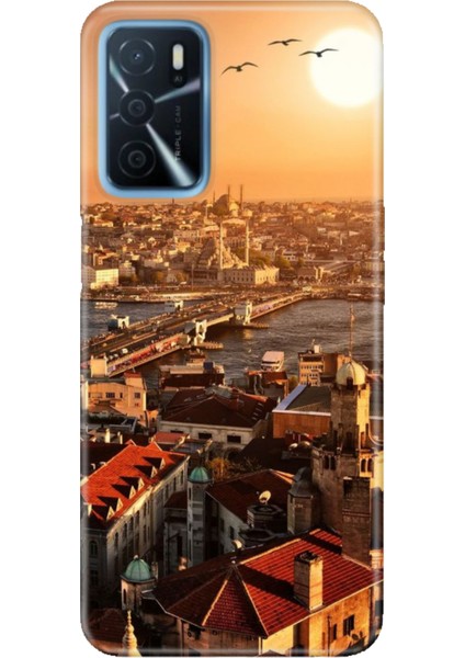 Oppo A16 Uyumlu Kılıf Silikon Desenli Resimli Kapak Galata