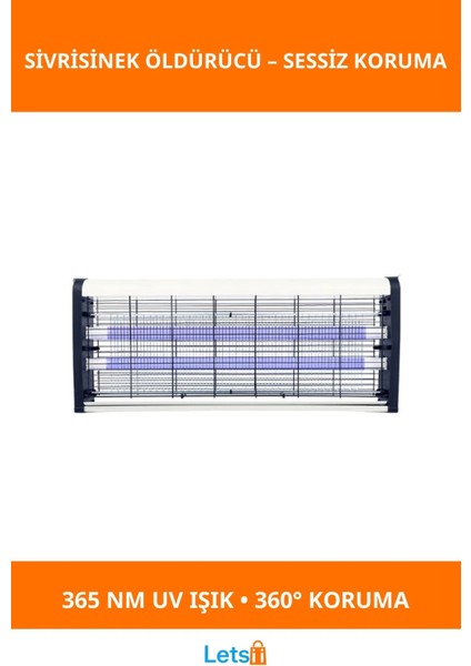 Elektrikli Uv Sivrisinek Öldürücü Lamba 2200V Çekici Uv Işık Teknolojisi