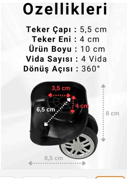 ABS valiz tekerleği modelleri