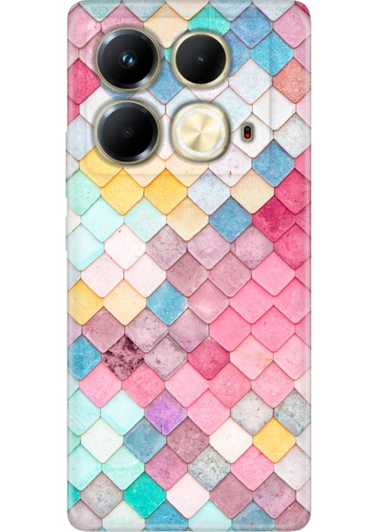 Infinix Note 40 4g Kılıf Resimli Baskılı Nano Silikon Renkli Çatı