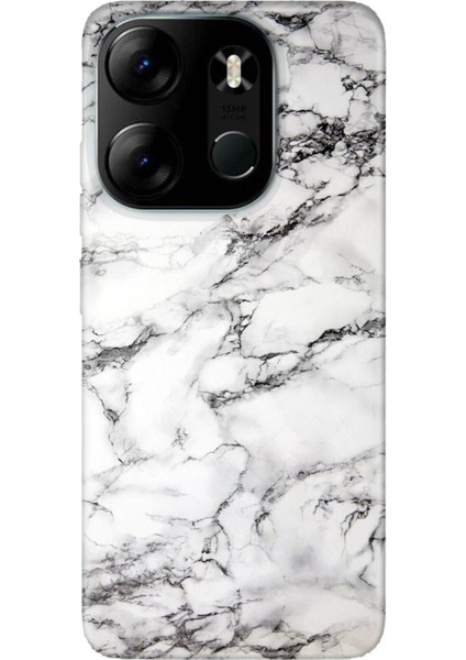 Tecno Spark Go 2023 Kılıf Kamera Korumalı Silikon Desenli Resimli Uv Kapak Banyo Mermer