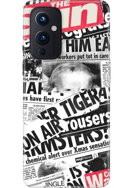 Oneplus 9 Kılıf Modern Tasarım Silikon Desenli Gazete News