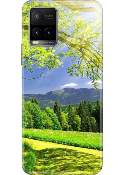 Vivo Y33S Uyumlu Kılıf Desenli Baskılı Silikon Mis Oksijen