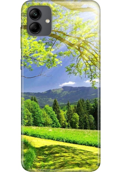 Samsung Galaxy A04 Kılıf Silikon Moderna Desenli Mis Oksijen