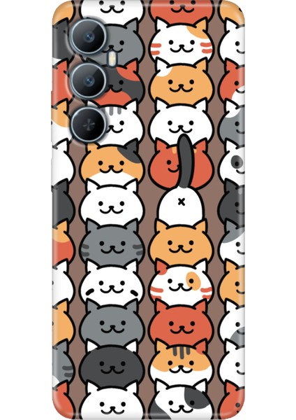 Realme C65 Kılıf Uv-Color Telefon Kılıfı C65 Baskılı Nankör Kedi