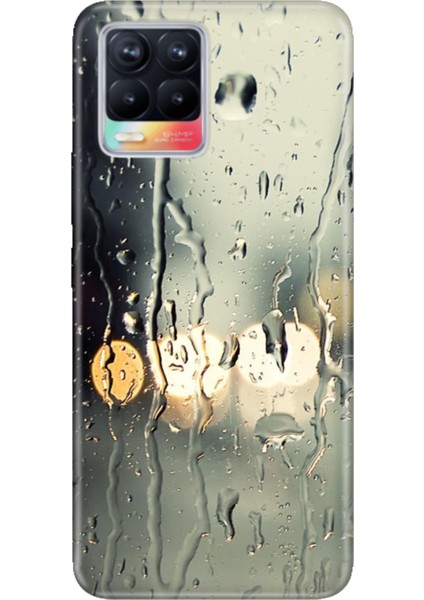 Realme 8 Uyumlu Kılıf Desenli Baskılı Silikon Yağmurlu Bir Akşam