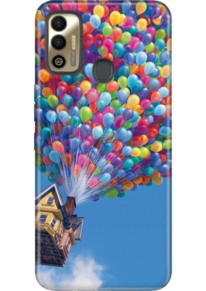 Tecno Spark 7t Kılıf Tioserisi Resimli Silikon Balonlu Ev