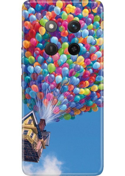Honor X60 Pro - X9C 5g Kılıf Kapak Renkli Silikon Baskılı Tpu Balonlu Ev