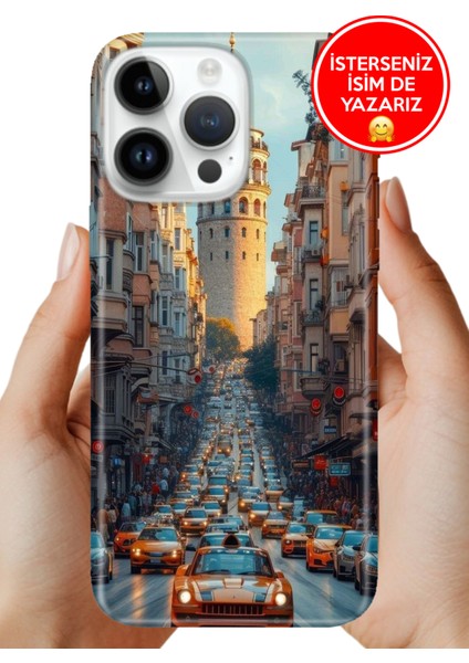 iPhone 14 Pro Max Kılıf Lüks Desenli Silikon Cover Case Galata Francisco