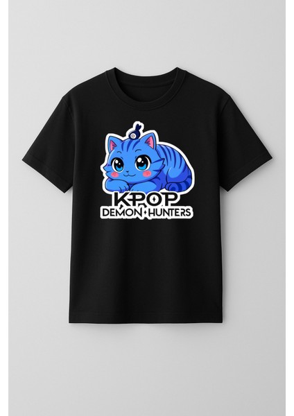 Kpop Demon Hunters Derpy Kısa Kollu Baskılı Unisex Çocuk Tişört (4-13 Yaş)