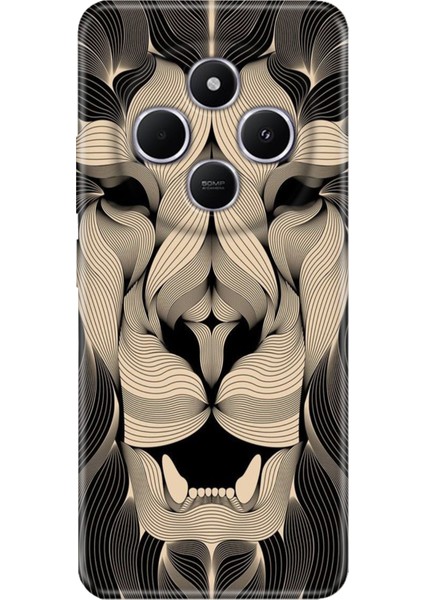 Xiaomi Redmi A4 5g Kılıf Desenli Tpu Silikon Baskılı Altın Aslan Mandala