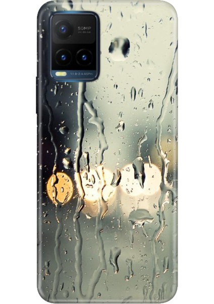 Vivo Y21S Uyumlu Kılıf Desenli Baskılı Silikon Yağmurlu Bir Akşam