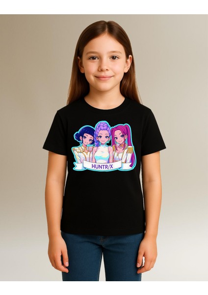 Kpop Demon Hunters Huntrix Kısa Kollu Baskılı Kız Çocuk Tişört (4-13 Yaş) fiyatları