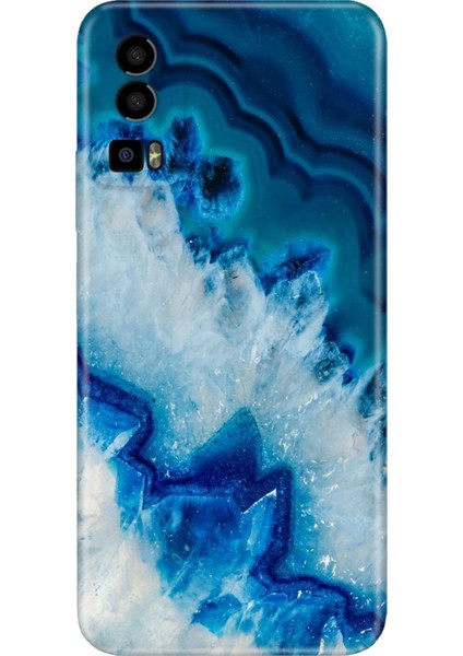 General Mobile Gm 23 Uyumlu Kılıf Silikon Desenli Tam Koruma Resimli Koyu Ametist