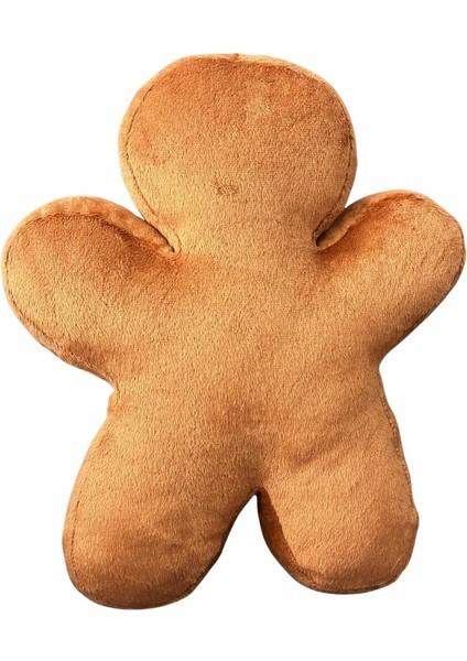 Kurabiye Adam Peluş Yastık, Uyku Arkadaşı Peluş, Yılbaşı Kırmızı Papyon Kurabiye Adam 32 cm