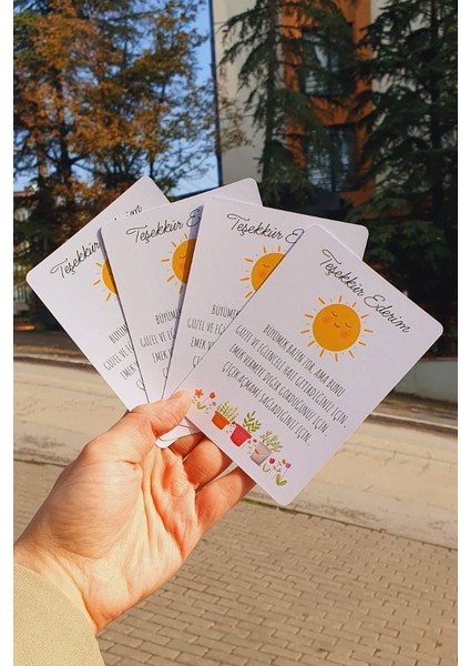 Teşekkür Kartı-Özel Gün 24 Kasım -Öğretmenler Günü Tebrik Kartı 4 Lü-Not Kartı-Hediye Kartı-Tek Yüzlü indirimleri