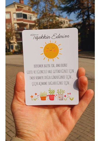 Teşekkür Kartı-Özel Gün 24 Kasım -Öğretmenler Günü Tebrik Kartı 4 Lü-Not Kartı-Hediye Kartı-Tek Yüzlü