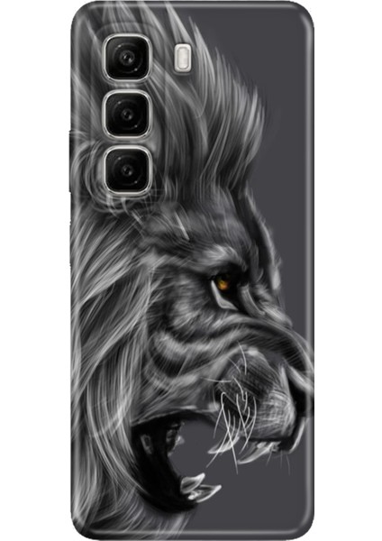 Infinix Hot 50-4g Kılıf Hot 50 STOCK46A88 Silikon Soyulmayan Kara Aslan