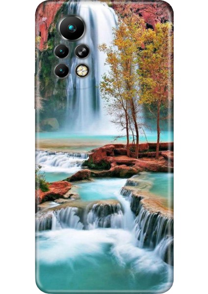 Infinix Note 11 Pro Kılıf Silikon Desenli Tam Koruma Kapak Şelale