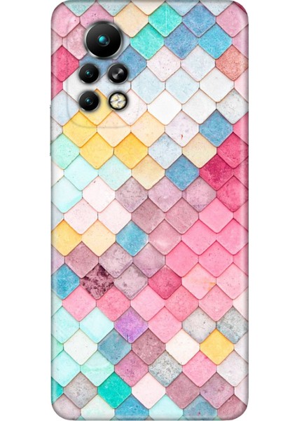 Infinix Note 11 Pro Kılıf Silikon Moderna Desenli Renkli Çatı