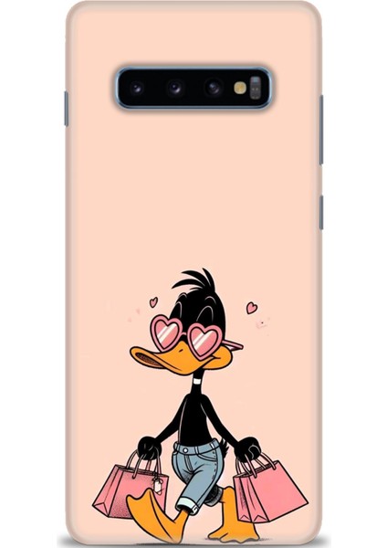 Samsung Galaxy S10 Plus Hd Baskılı Kılıf + 9h Nano Tam Kaplayan Ekran Koruyucu 405