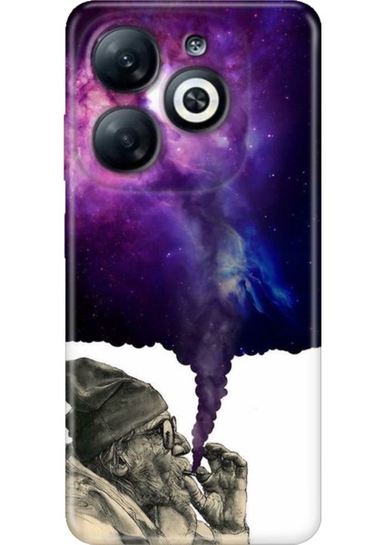 Infinix Smart 8 - 8 Pro Kılıf Silikon Desenli Infinix Smart 8 - 8 Pro - Smoke