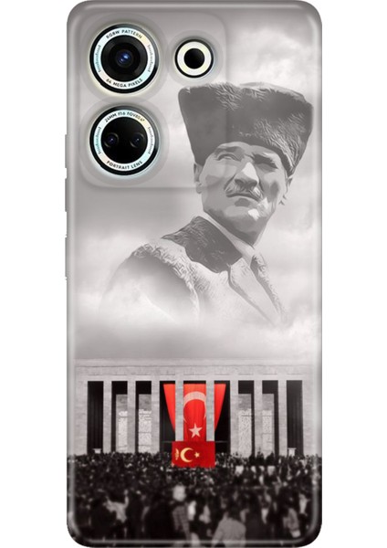 Tecno Camon 20 Uyumlu Kılıf Silikon Desenli Resimli Kapak Gazi Mustafa
