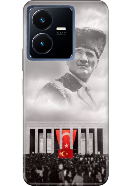Vivo Y22S - Y35 Uyumlu Kılıf Silikon Desenli Resimli Kapak Gazi Mustafa
