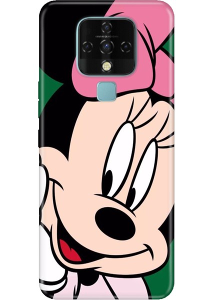Tecno Camon 16 Uyumlu Kılıf Resimli Desenli Silikon Minnie Smile