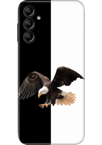 Samsung Galaxy S23 Fe Kılıf Silikon Desenli Tam Koruma Resimli Kapak Siyah Beyaz Parçalı