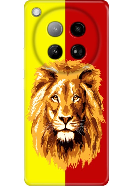 Infinix Zero 40 4g Kılıf Desenli Tpu Silikon Baskılı Sarı Kırmızı Parçalı Aslan