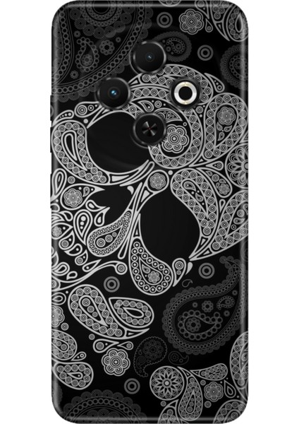 Tecno Spark 30C 6.67 " Kılıf Resimli Rubber Silikon Kapak Skuller