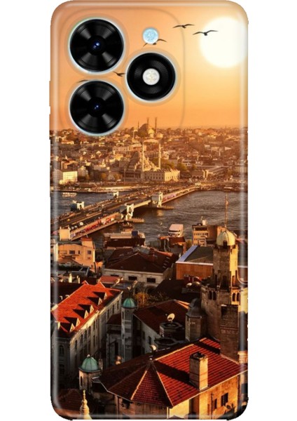 Tecno Spark Go 2024 Uyumlu Kılıf Resimli Baskılı Nano Silikon Galata